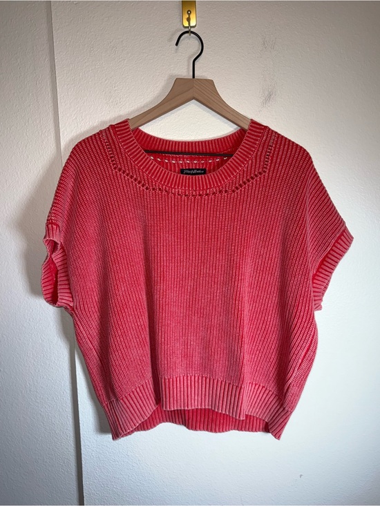 Flag & Anthem Sweaters - FLAG & ANTHEM chunky knit cropped cozy short sleeve sweater L